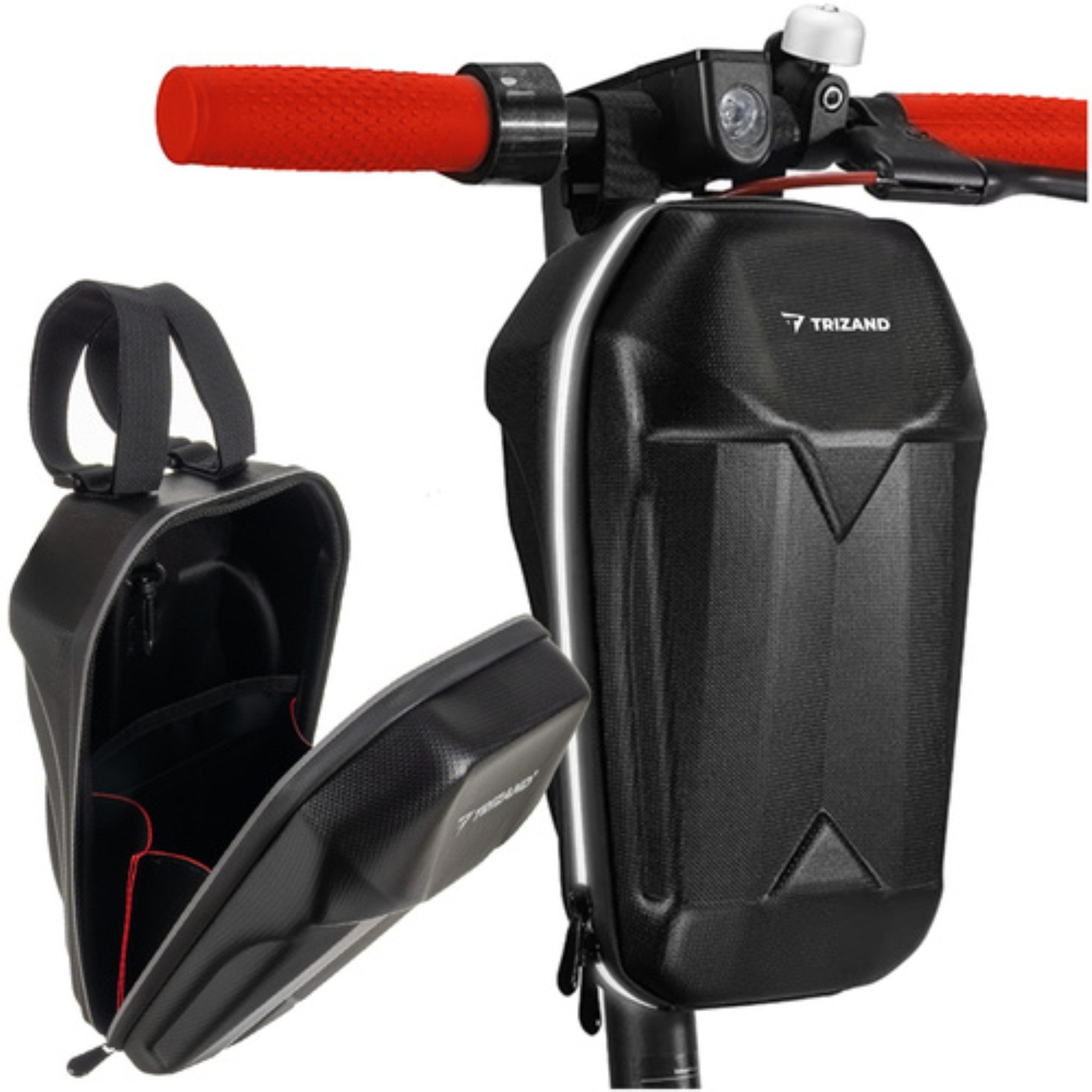 Trizand Fahrradtasche Rollertasche E-Scooter wasserdicht 5 l Universal Lenker Tasche (Rollertaschen-Set für E-Scooter, urban und praktisch, wasserdicht, 5 l inkl. Geldbeutel, reflektierende Streifen, Lenkerbefestigung), Universell, wasserdicht, leicht, kompaktes Design, 5l Fassungsvermögen