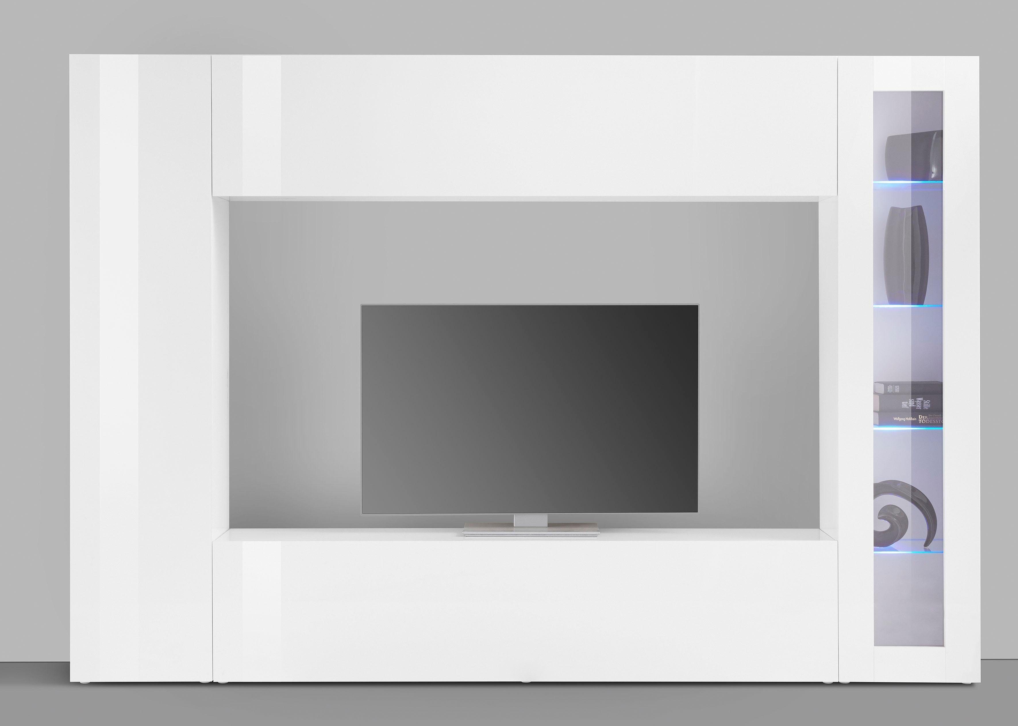 Home affaire Wohnwand Maruska, (Set, 4-St), Front/ Korpus weiß Hochglanz