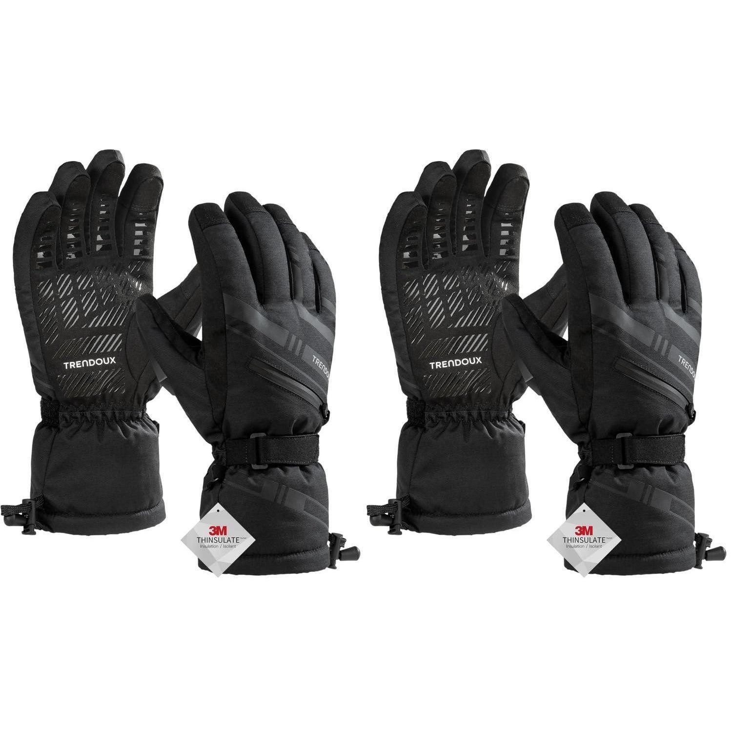 LuxusKollektion Skihandschuhe Winterhandschuhe 2er-Pack wasserdicht XL (2-St)
