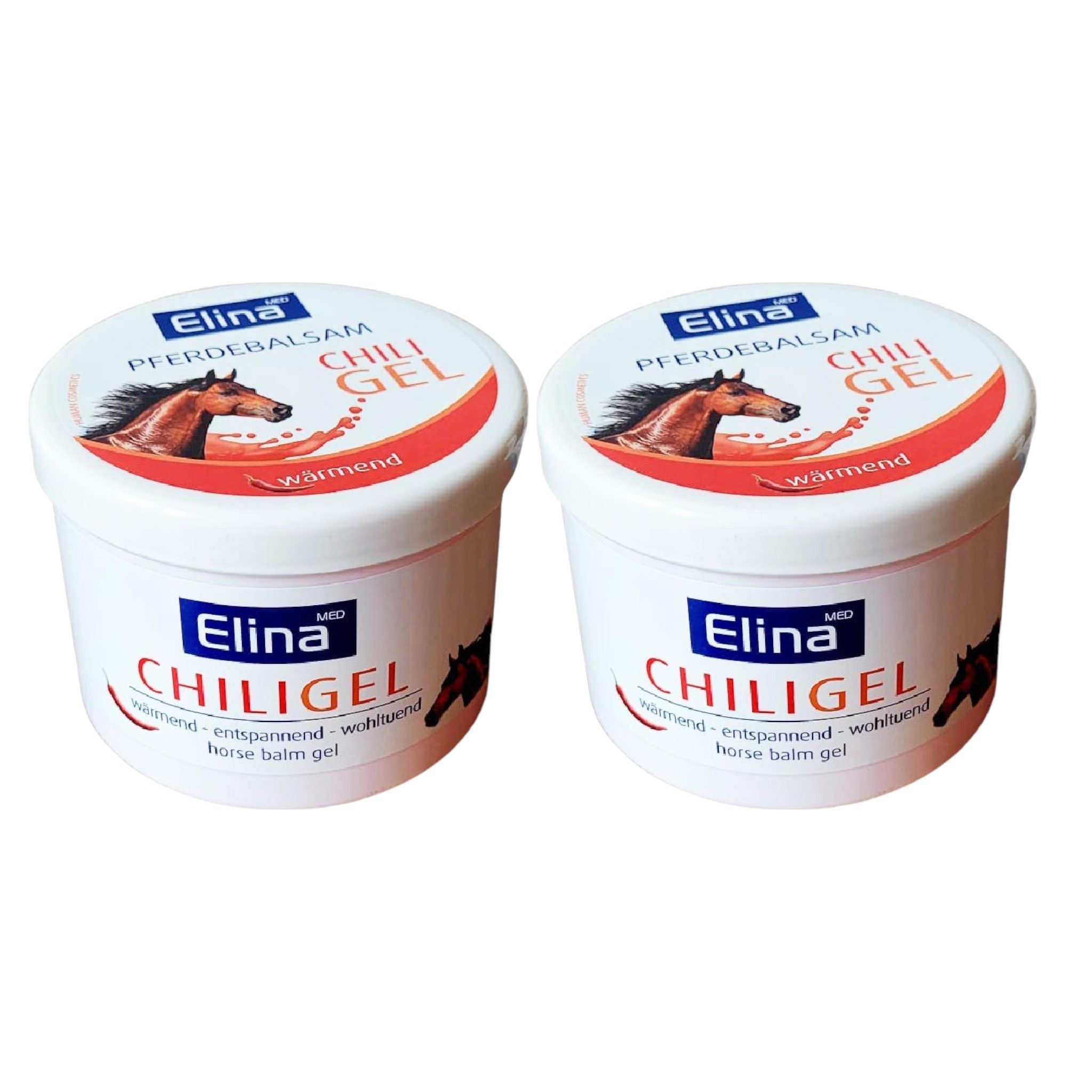 Jean Products Körpergel Elina Pferdebalsam Wärmend Chili in Gel-Form 2x 500ml