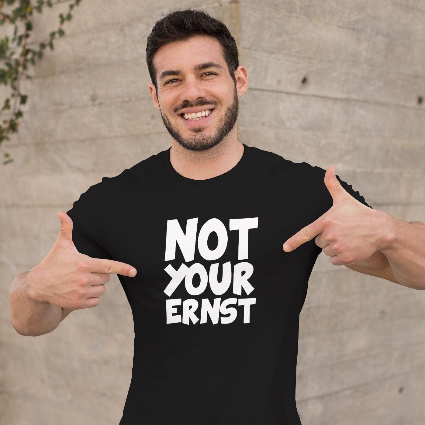 MoonWorks Print-Shirt Herren T-Shirt Not Your Ernst Spruch lustig Statement Fun-Shirt Party mit Print