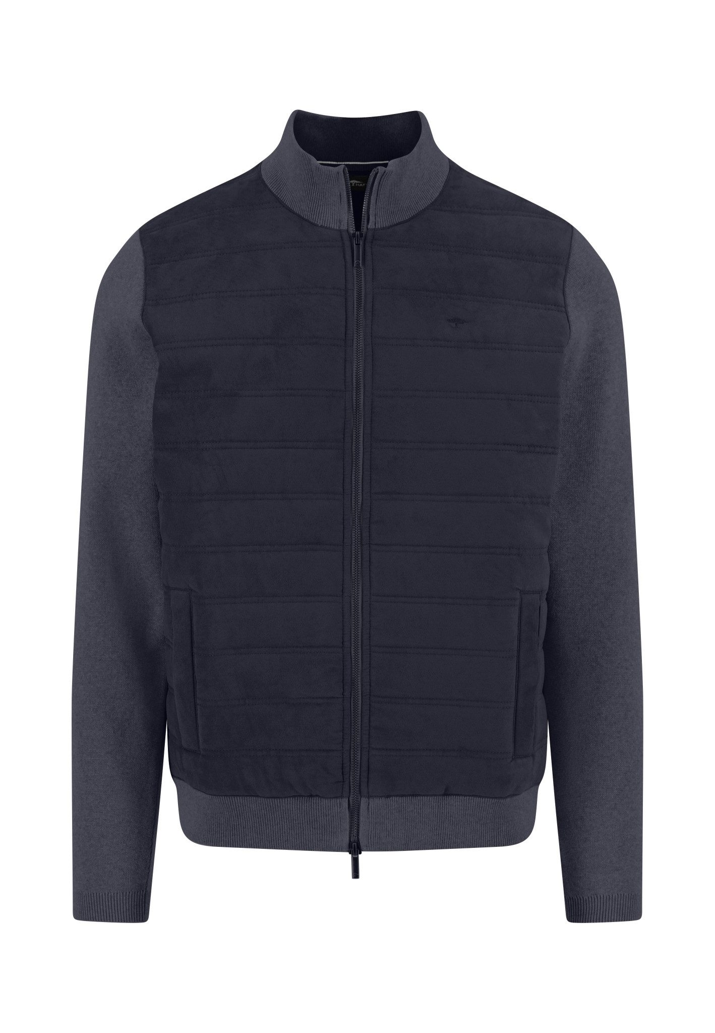 FYNCH-HATTON Strickpullover Hybrid Cardigan, fake suede