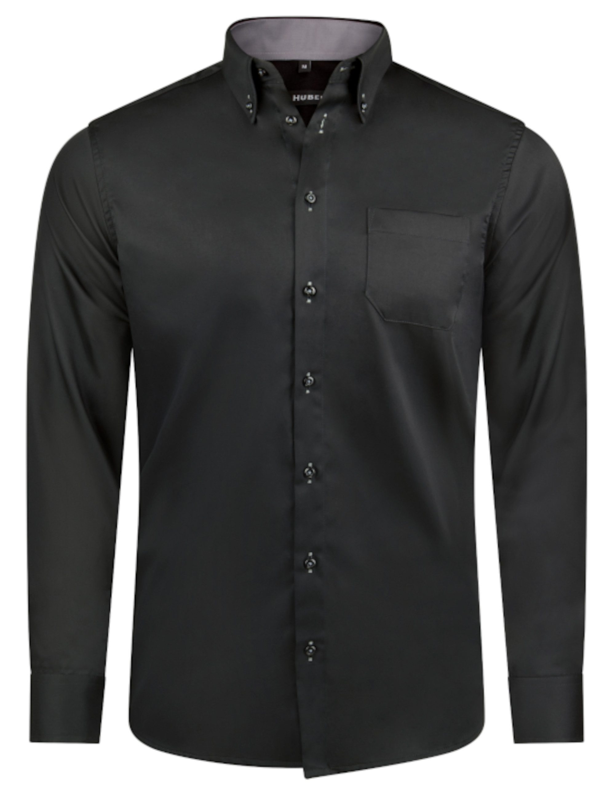 Huber Hemden Langarmhemd HU-0098 Button-Down Kragen, Regular Fit - gerader günstig online kaufen