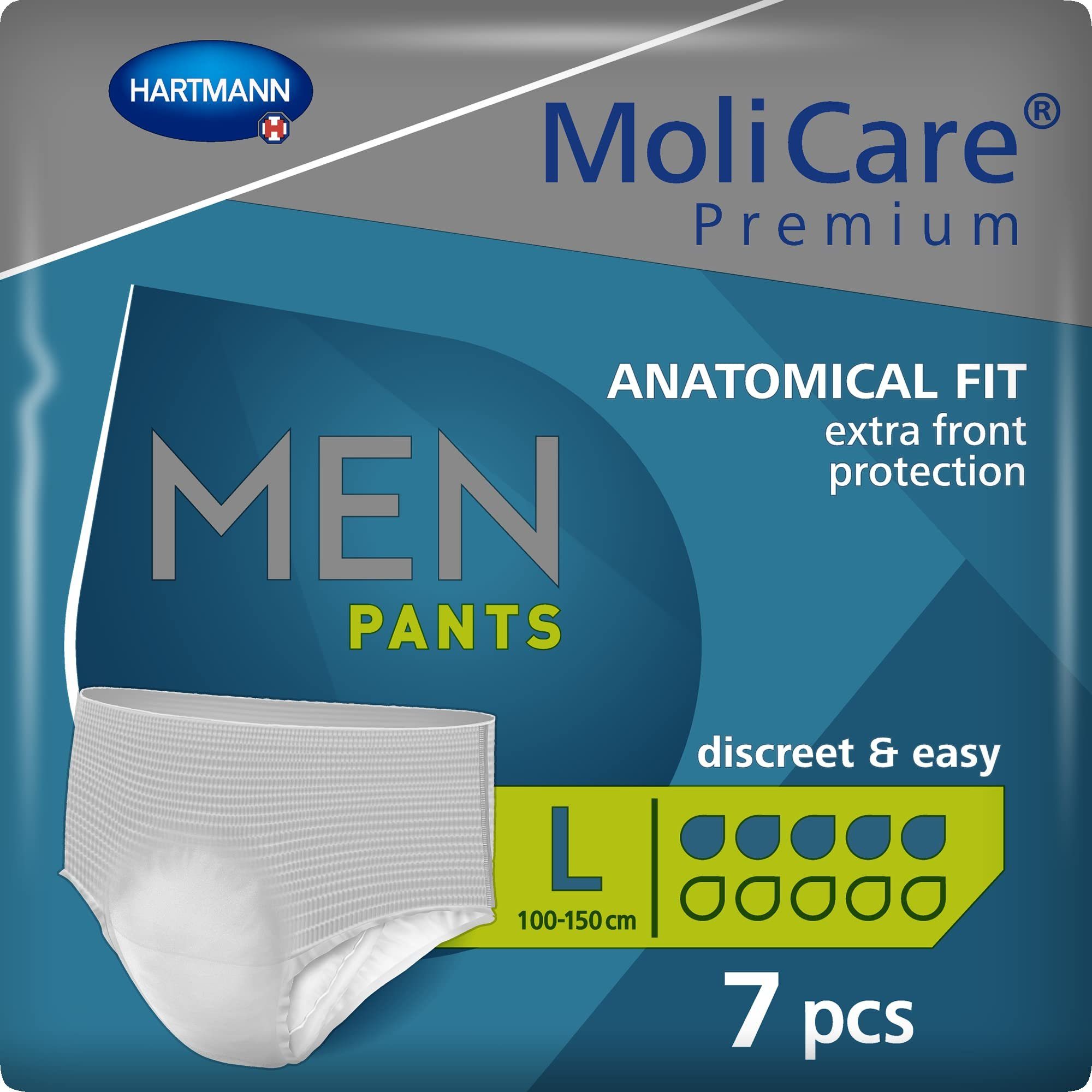 PAUL HARTMANN AG Inkontinenzslip MoliCare Premium Men Pants 5 Tropfen L, 7 Stück, Packung