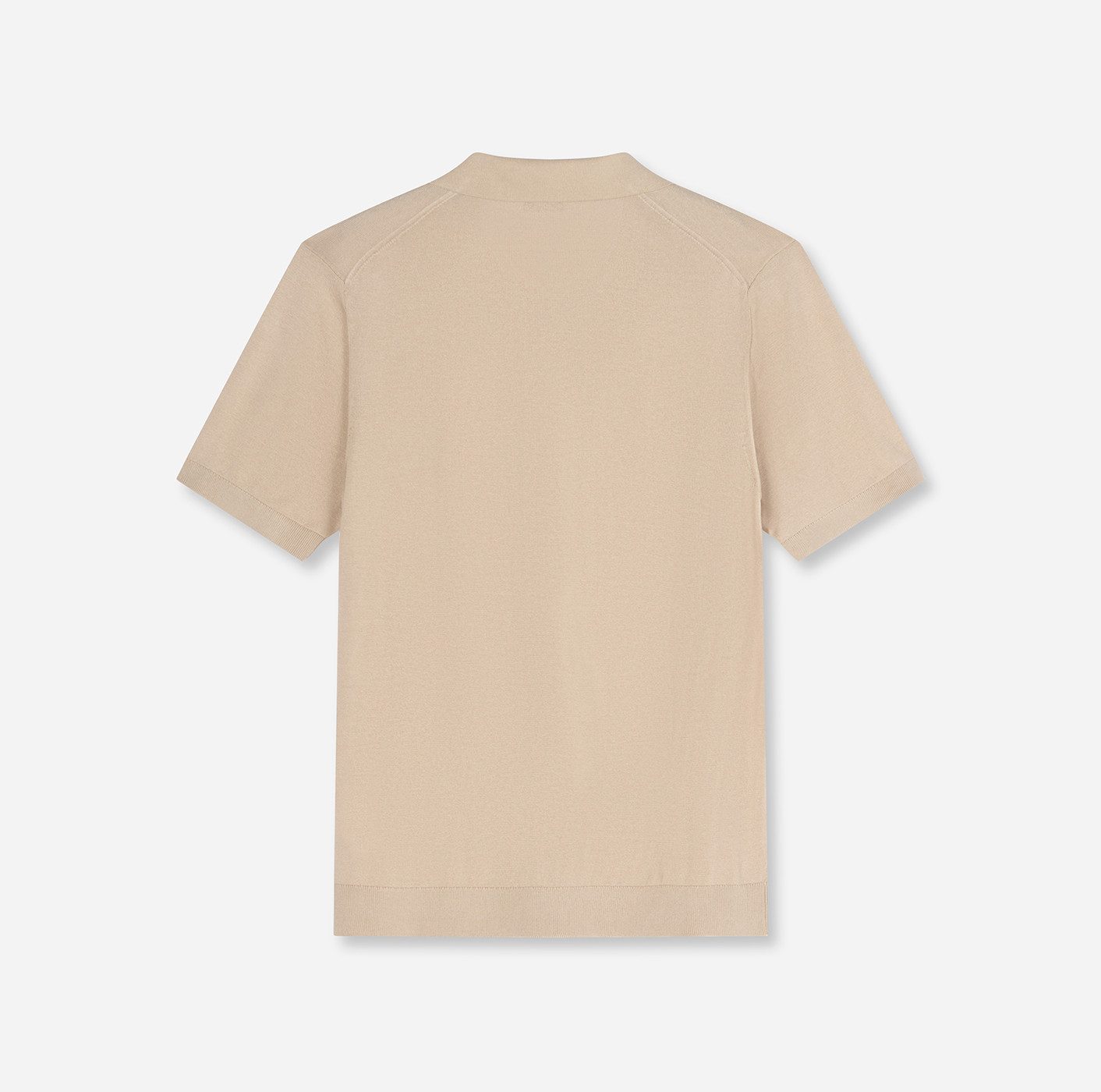 OLYMP Poloshirt Strick Casual mit geripptem Kragen, unifarben