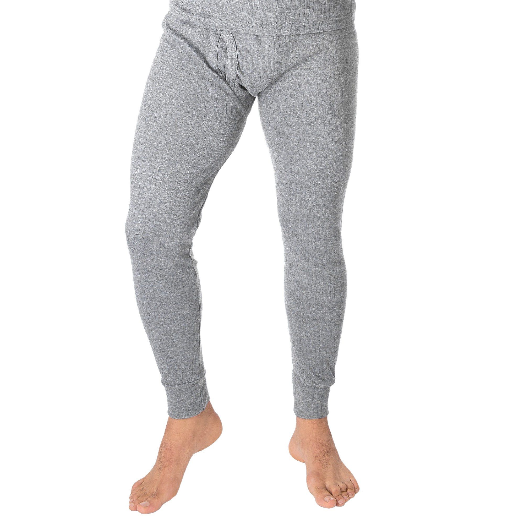 Black Snake Thermounterhose lange Unterhose mit Innenfleece für Herren als Thermounterwäsche (Einzelstück, 1-St., Grau M) Elastischer Bund und weicher Baumwoll-Polyester-Mix ganz ohne Kratzen