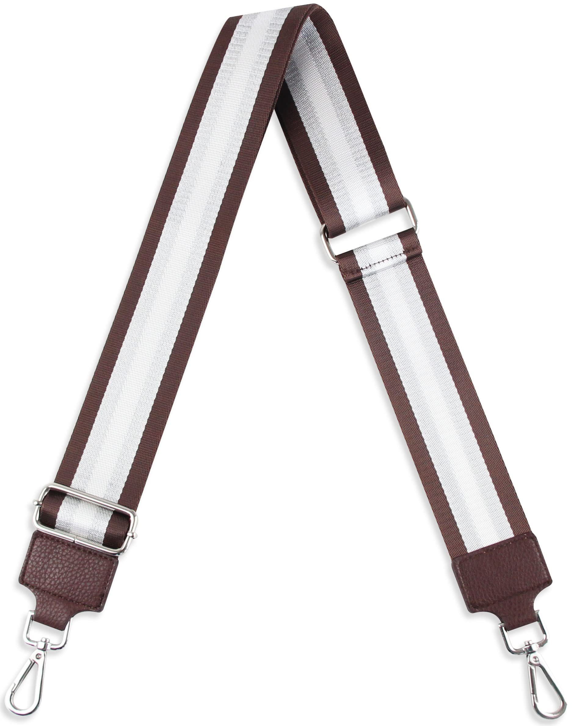 Fomax Schulterriemen 5cm Breit, Längenverstellbar mit Karabiner Farbe Silber, viele Mustern tolle Kombination mit Ihrer Lieblingstaschen