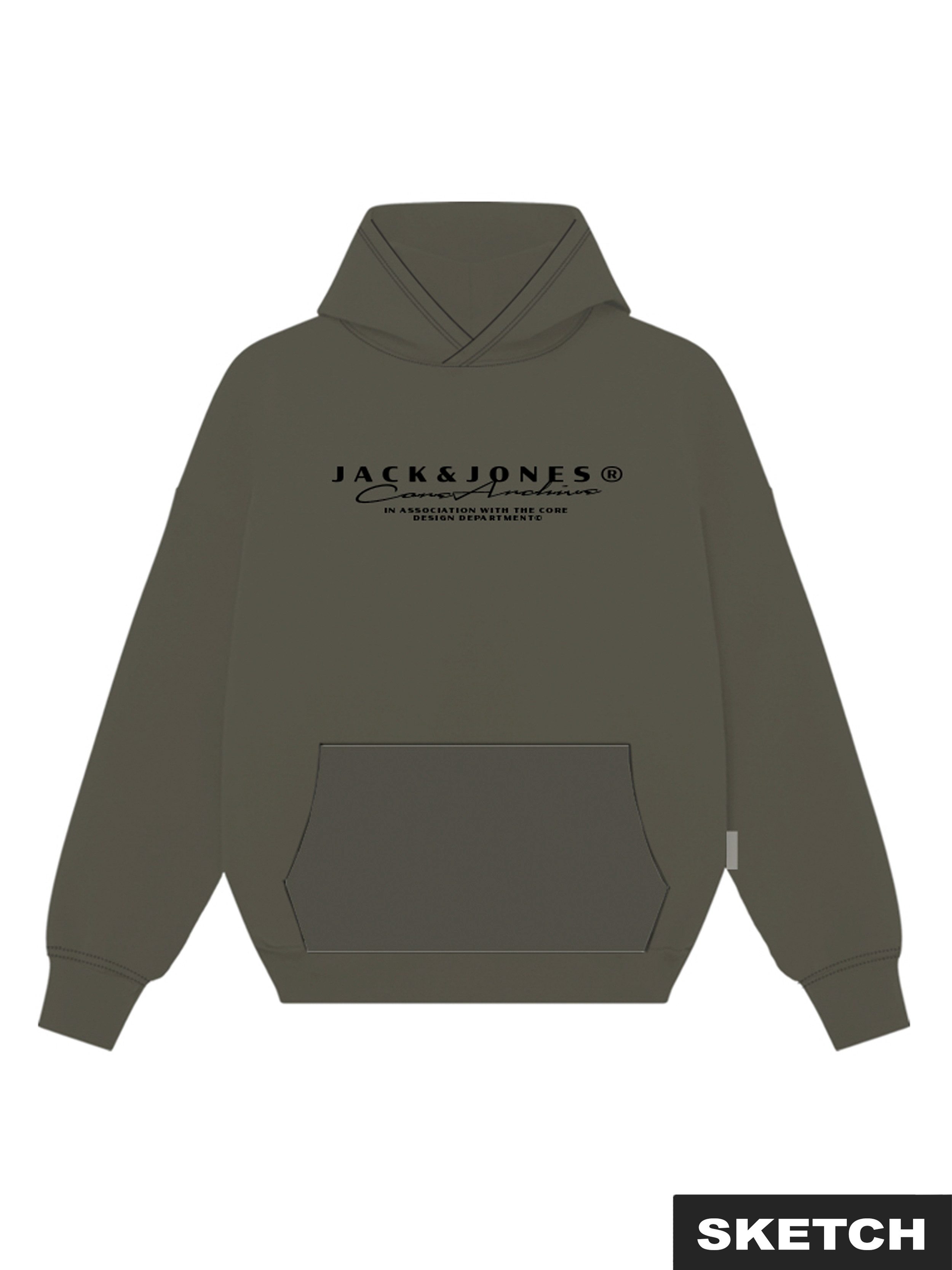 Jack & Jones Kapuzensweatshirt JCOPOINT BRANDING SWEAT HOOD FST