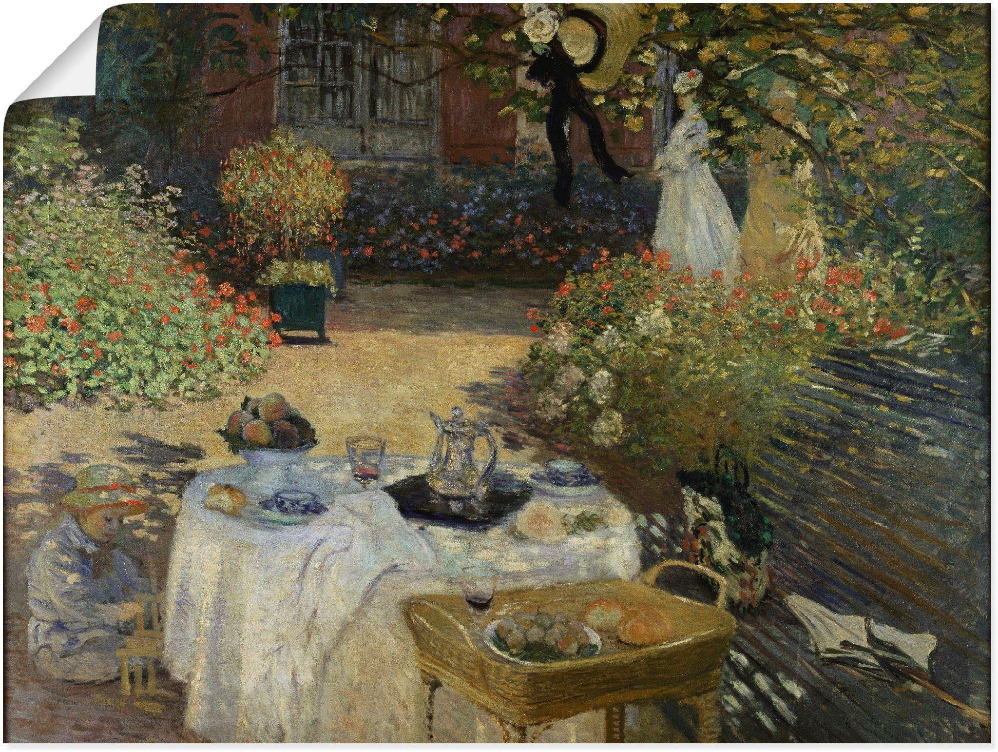 Im in Leinwandbild, Monets Artland Argenteuil, Garten Garten (1 als Größen oder Wandaufkleber St), Claude Poster versch. Alubild, in Wandbild