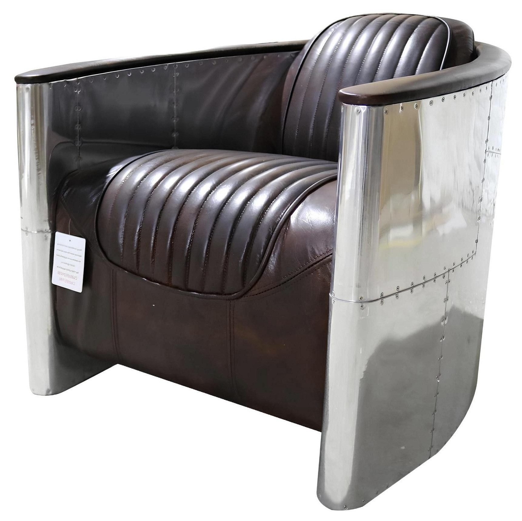 Xlmoebel Loungesessel Polsterstuhl im Vintage-Stil aus echtem Leder (1-St., Крісла), Hergestellt in Europa