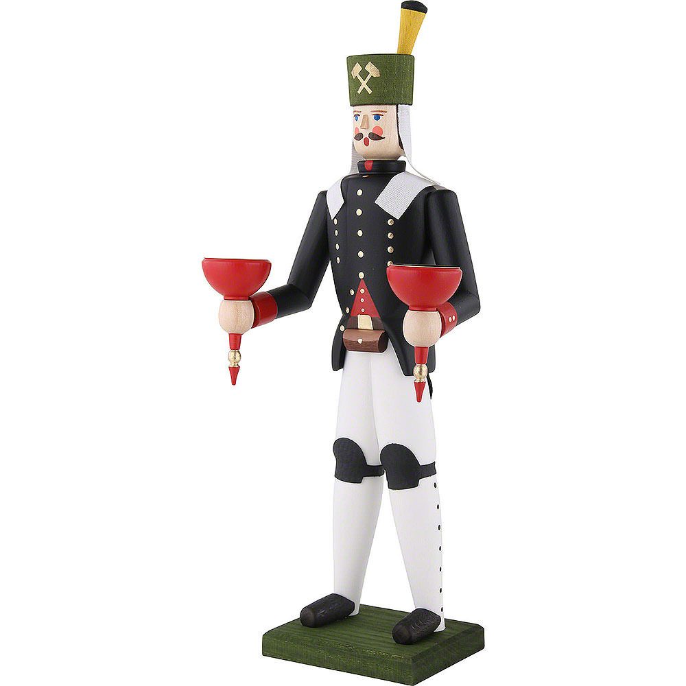 Dregeno Erzgebirge Dekofigur Bergmann farbig lasiert (29cm) von Dregeno Seiffen