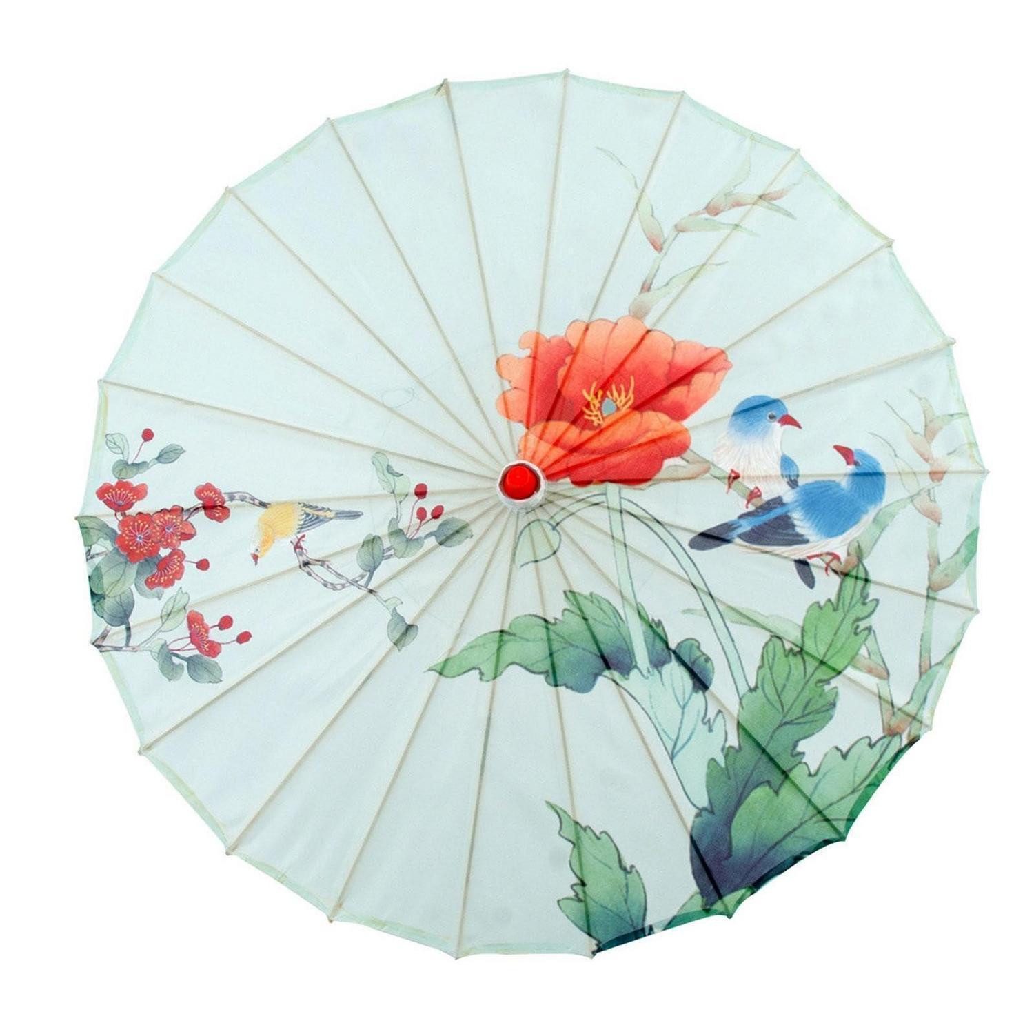 LuxusKollektion Langregenschirm Tanzschirm Seidenschirm 81cm geoeltes Papier Stil J