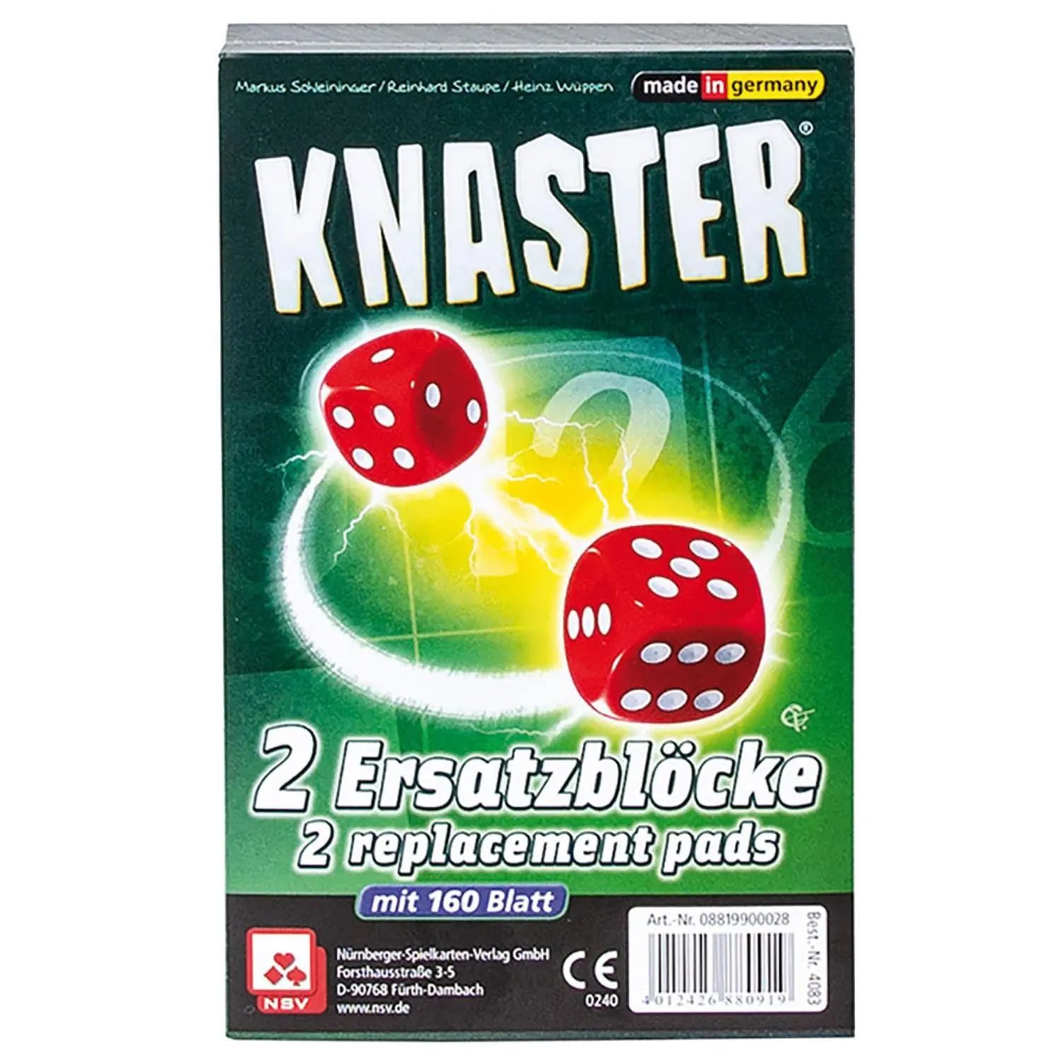 Cartamundi Spiel Knaster Ersatzblöcke