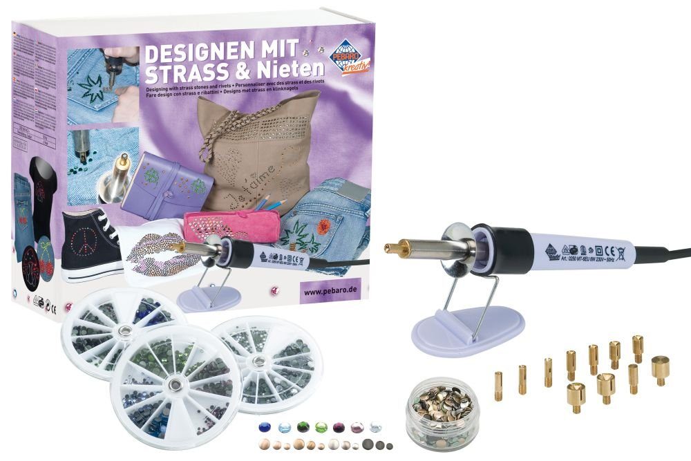 Selva Technik Kreativset Bastelset mit Strass und Nieten