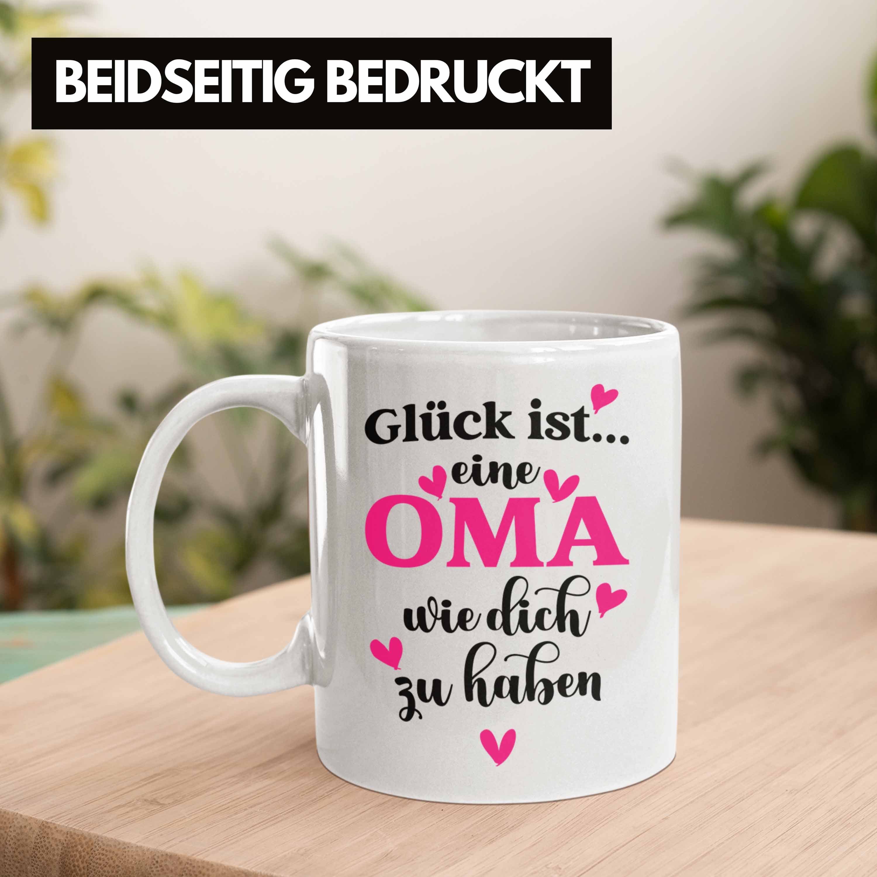 Trendation Tasse Trendation - Muttertag Beste Oma Geburtstagsgeschenk Spruch mit Enkel Weiss Oma von Tasse Geschenk für