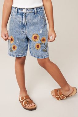 Next Jeansshorts Denim-Shorts mit Sonnenblumen (1-tlg)