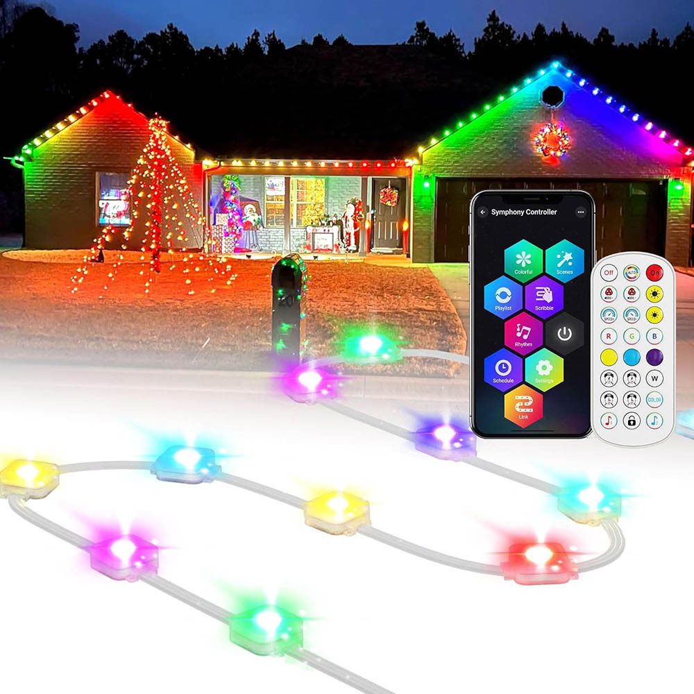LED-Flexbandbeleuchtung LED-Lichterkette 15m/30m RGB LED Streifen IP67 Fernbedienung Bluetooth