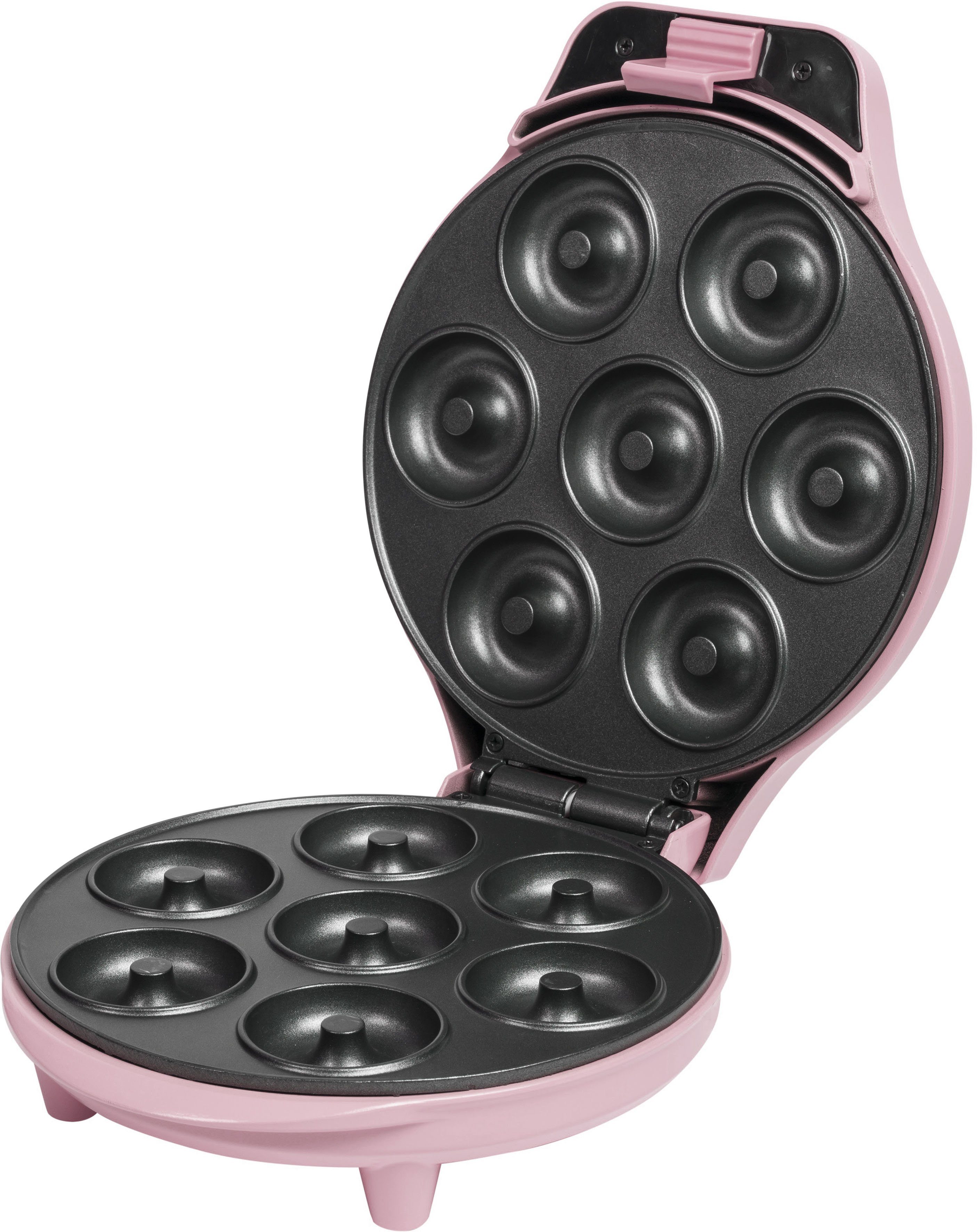 Design, Waffeleisen Dreams, bestron 700 Donut-Maker Retro Sweet Antihaftbeschichtung, W, ADM218SDP, im Rosa