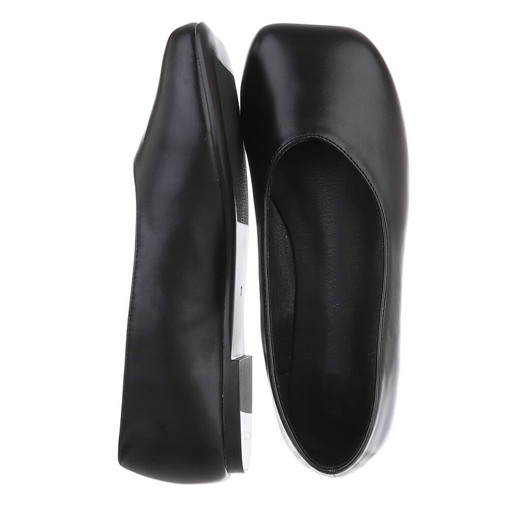 Ital-Design Damen Ballerina Slip-On flach schlicht elegant Slipper (92269076) Blockabsatz Klassische Ballerinas in Schwarz – Bild 2 von 5