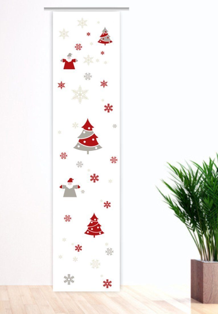 gardinen-for-life Flächenvorhang, Meine Weihnachten 2 rot - Schiebegardine