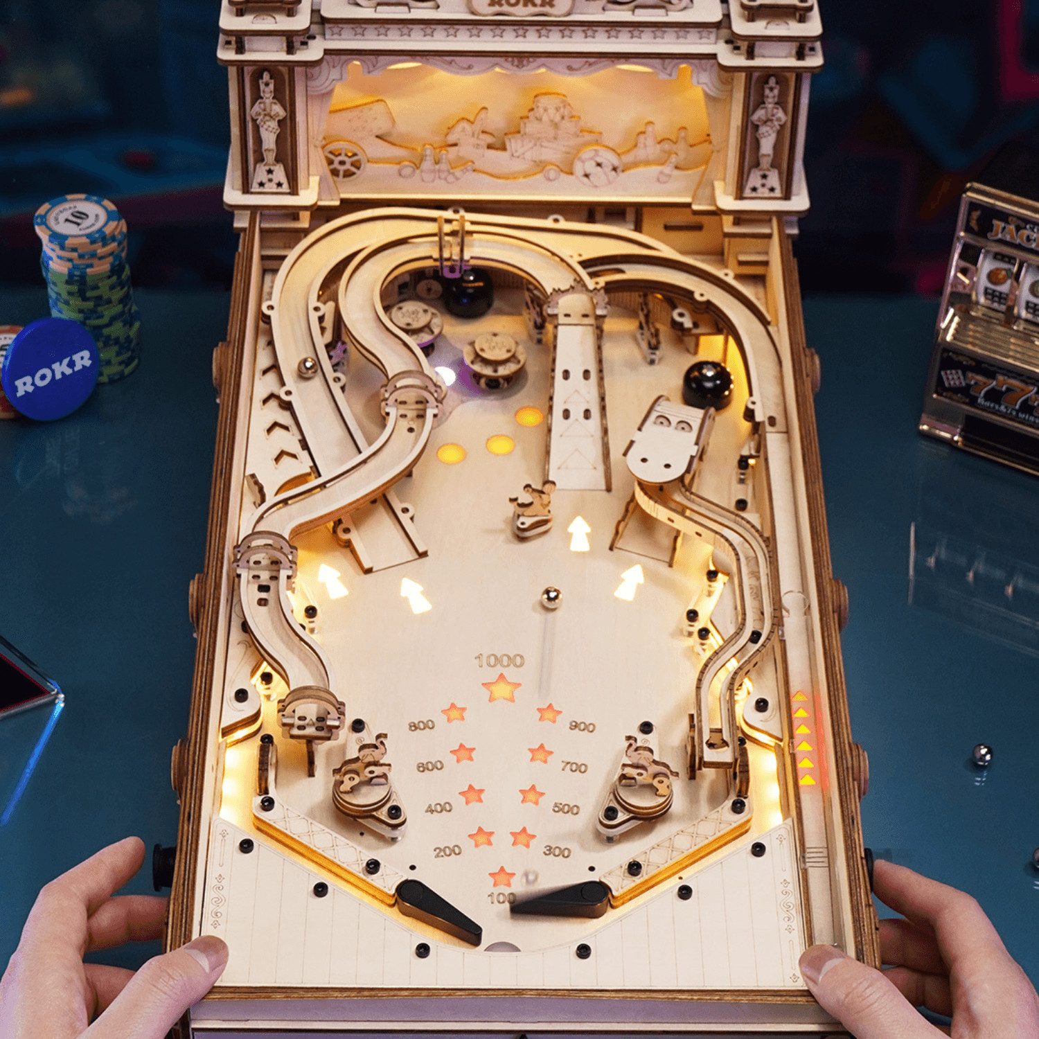 Robotime 3D-Puzzle Robotime 3D Pinball Machine günstig online kaufen
