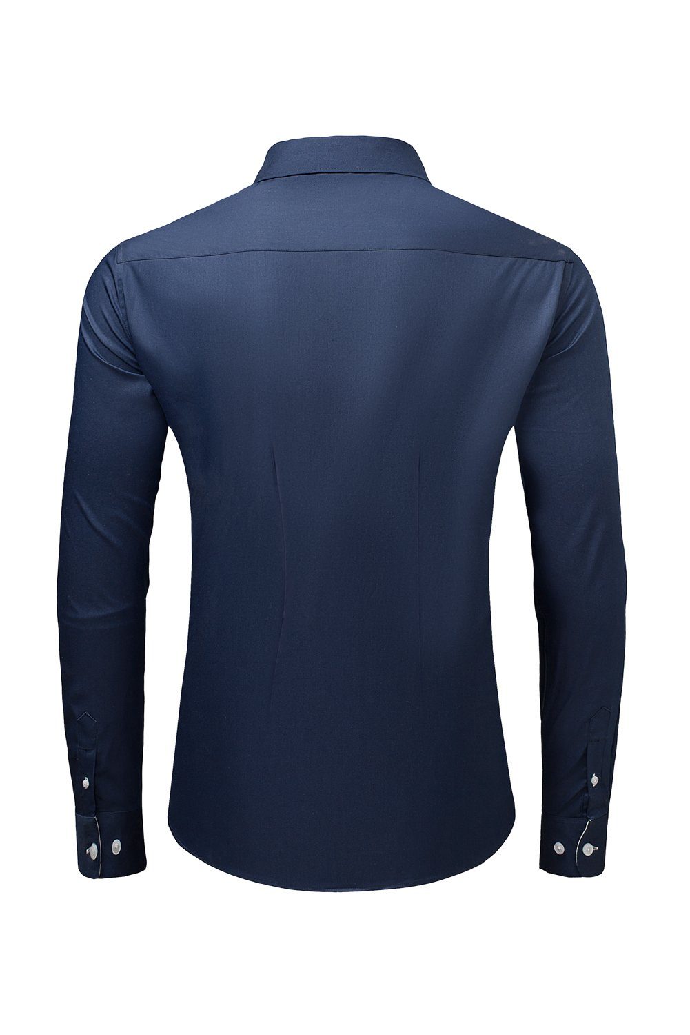 Anzug Langarm Für Businesshemd Uni Freizeithemd S-2XL JMIERR Businesshemd Casual Herrenhemden Regular Blau Langarm Kentkragen