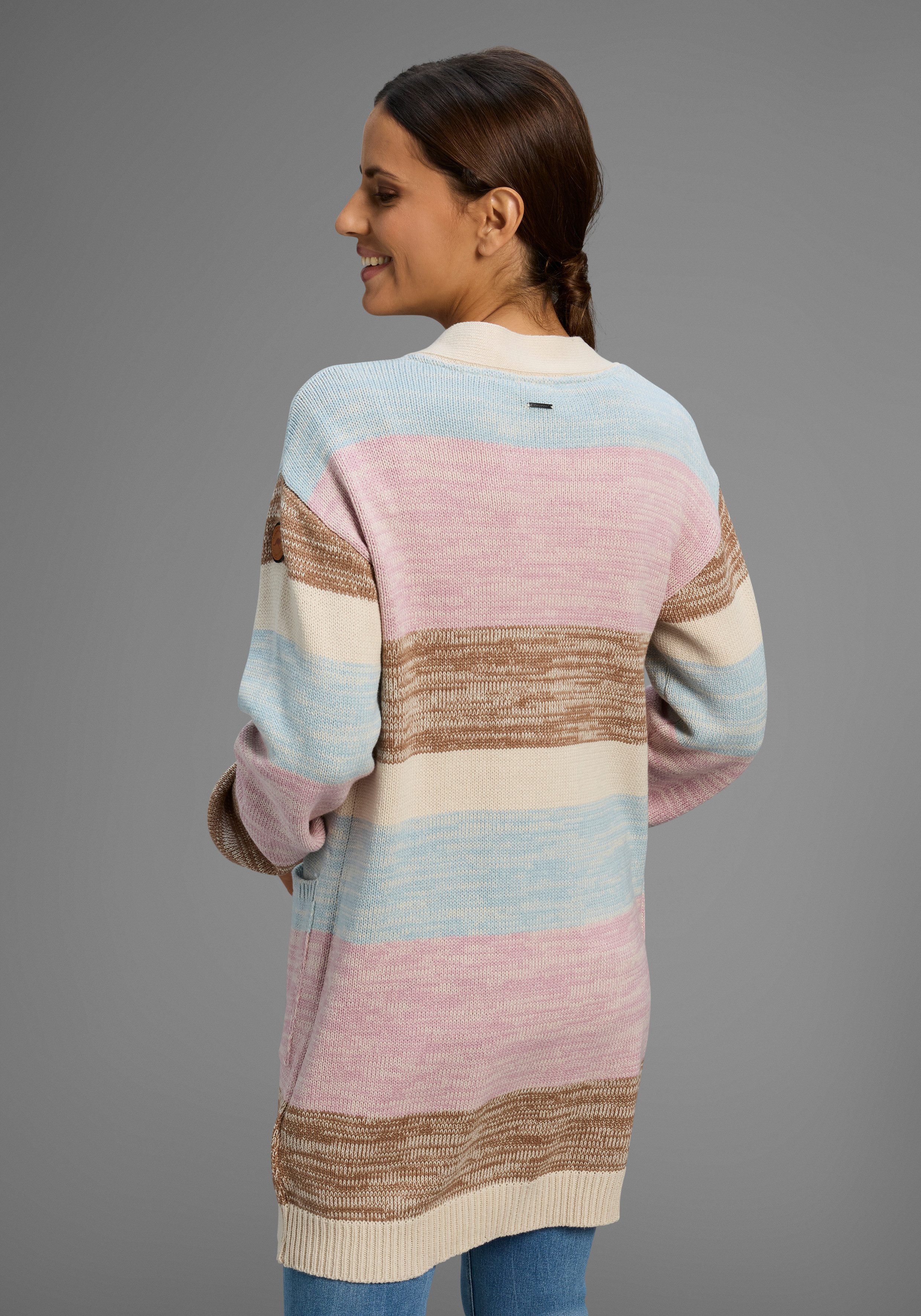 KangaROOS Strickjacke in offener Long-Form günstig online kaufen