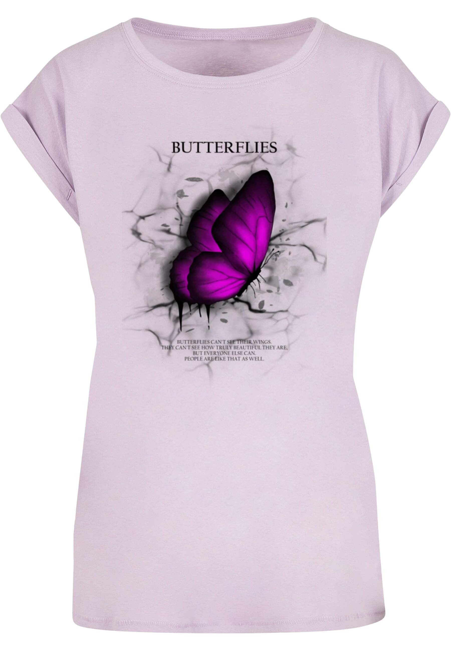Merchcode T-Shirt Merchcode Damen Ladies Butterflies günstig online kaufen