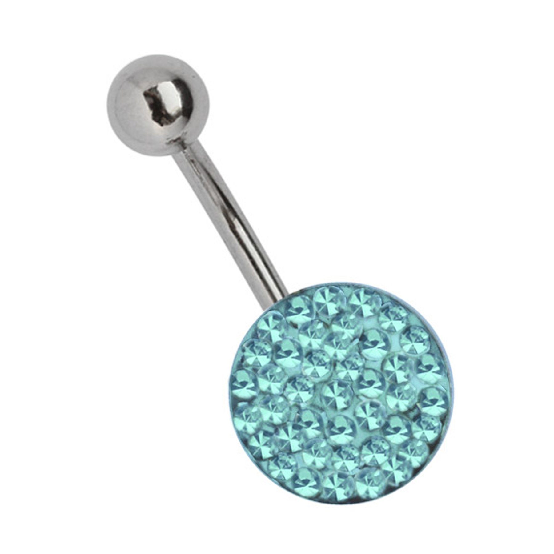 Adelia´s Bauchnabelpiercing Piercing Bauchnabelpiercing, 11 mm Multi-Strass-Platte