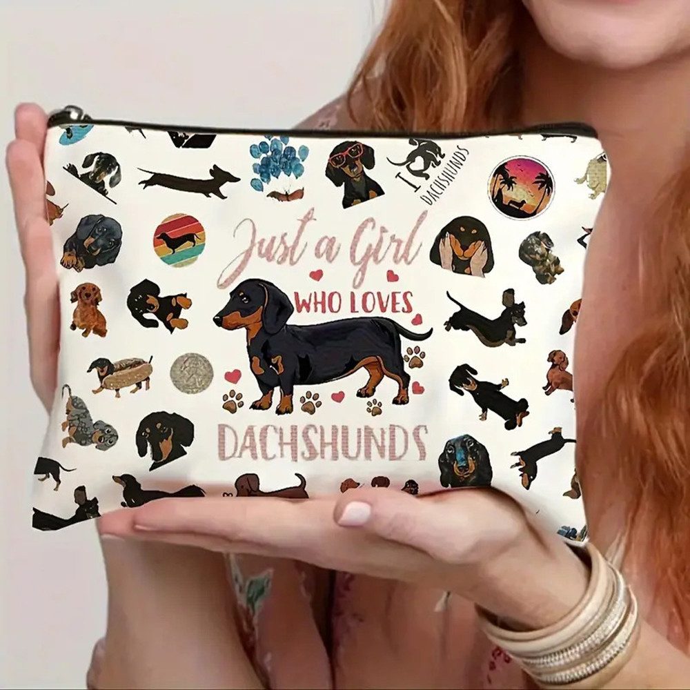 Zaewry Kosmetiktasche mit Muster & Reißverschluss – Schminktasche für Damen & Mädchen (1-tlg), Kulturbeutel für Reisen & Alltag, tragbare Make-up Tasche – Bild 2 von 5