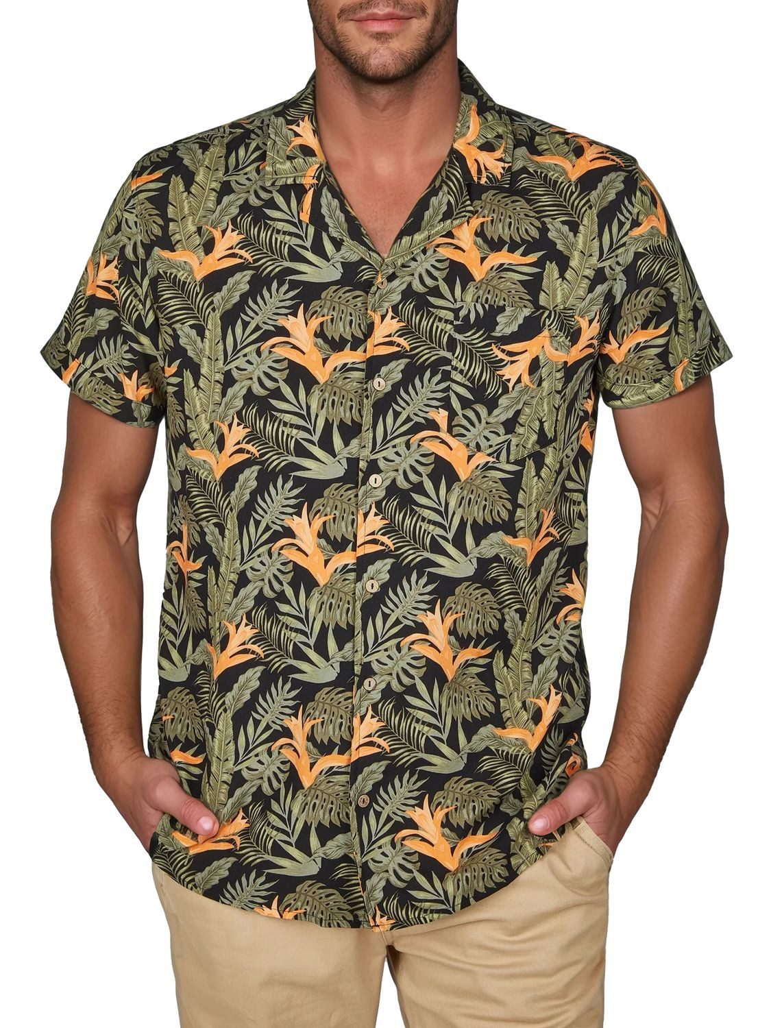riverso Hawaiihemd Herren Sommerhemd RIVMick Regular Fit (1-tlg)