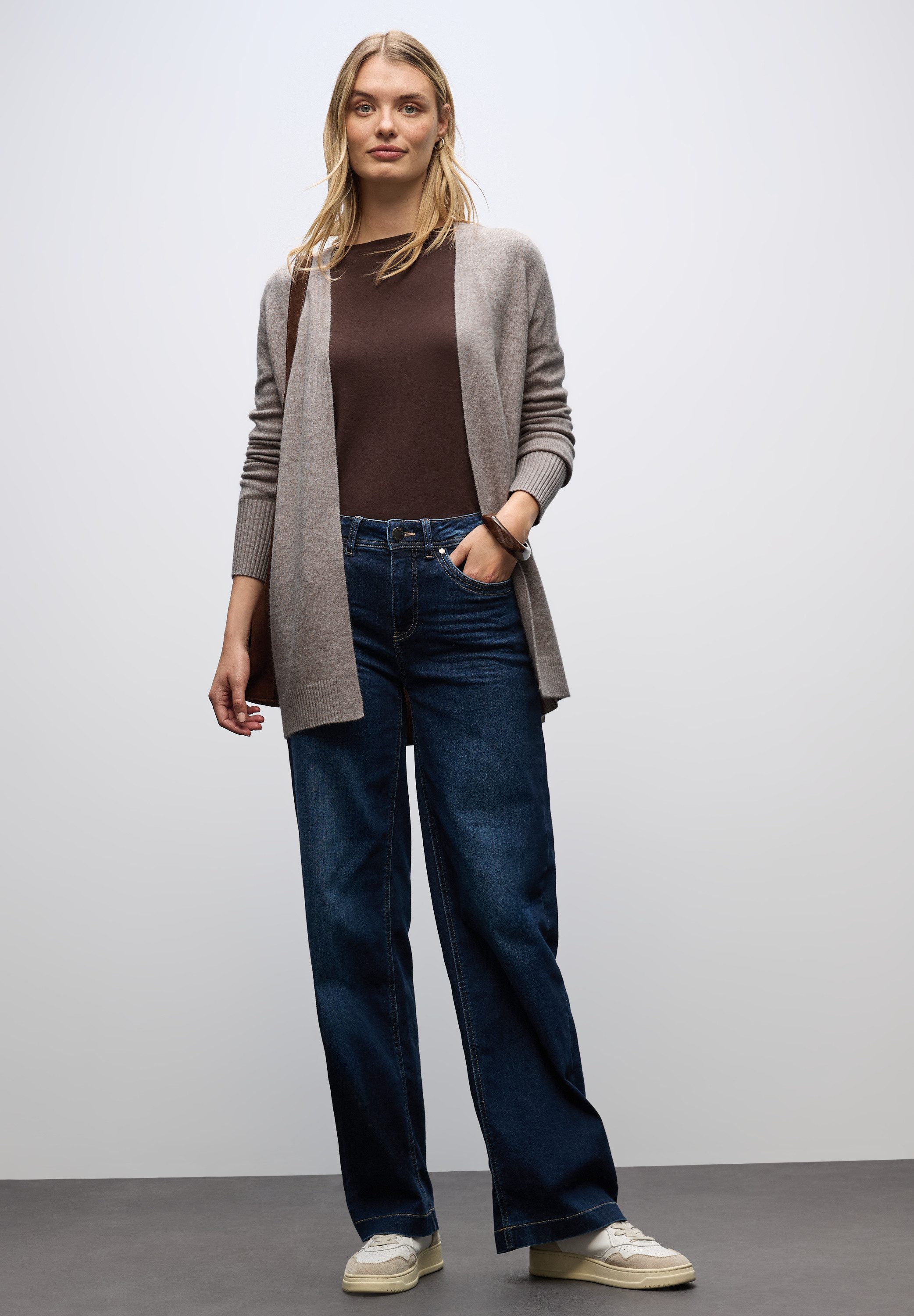 STREET ONE Strickjacke aus softem Materialmix