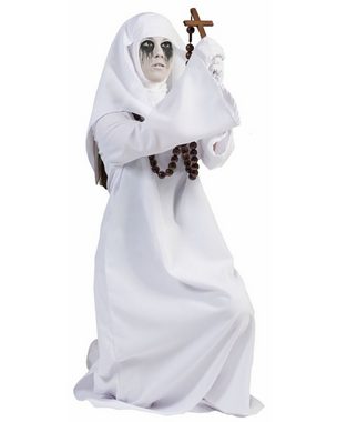 Funny Fashion Hexen-Kostüm Weiße Horror Geister Nonne 'Soraya' mit Haube, Ha