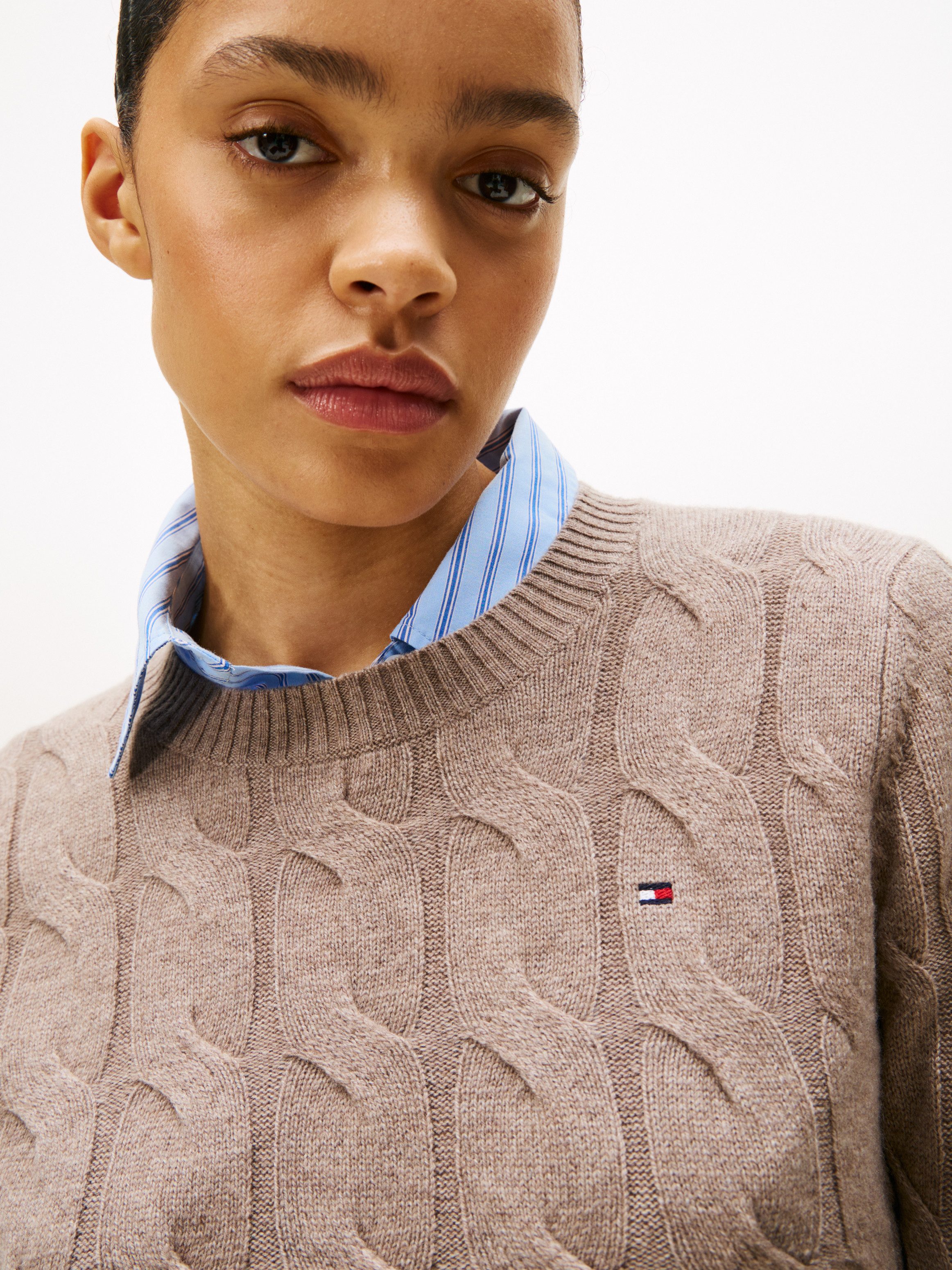 Tommy Hilfiger Strickpullover SOFT WOOL CABLE günstig online kaufen