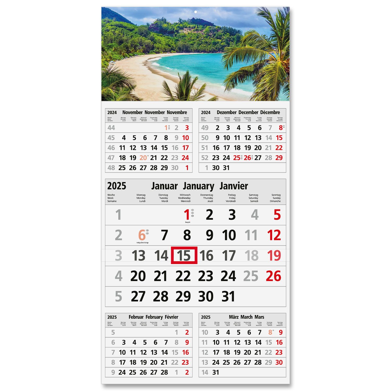 5-Monatskalender Black - Kalender 2026 günstig kaufen