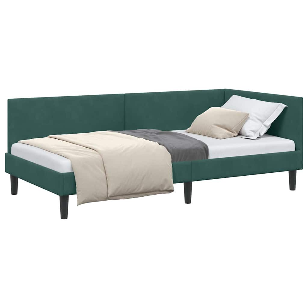 vidaXL Bett Eckbettgestell Dunkelgrün 80 x günstig online kaufen