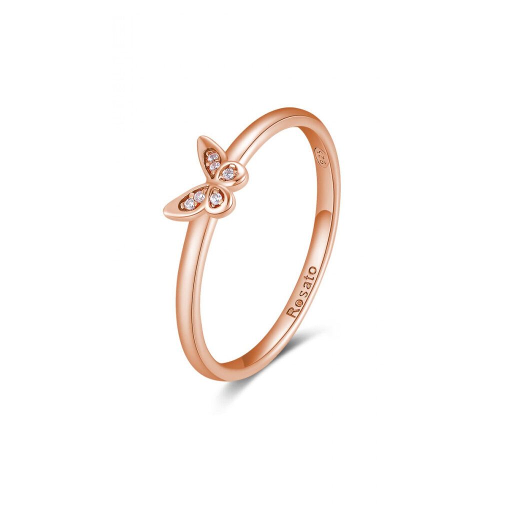 Rosato Fingerring Bronze ring with clear zircons Allegra RZA024 - Circuit: 56 mm