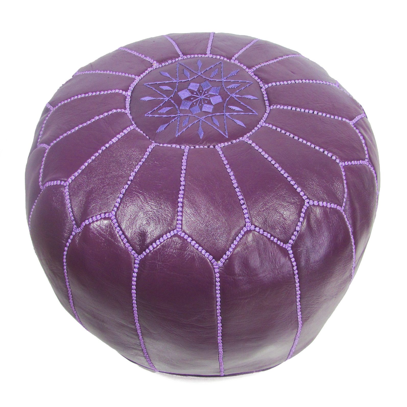 ALMADIH Pouf Leder Pouf Marokkanischer Echtleder Handarbeit Sitzsack