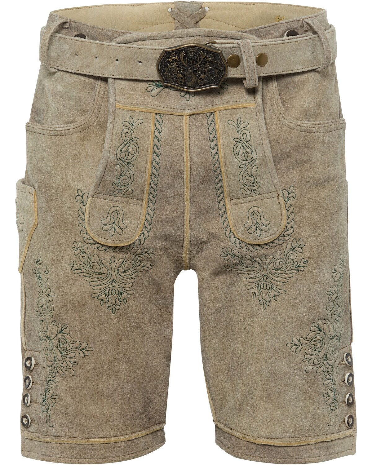 Almsach Trachtenlederhose Kurze Lederhose mit Gürtel günstig online kaufen