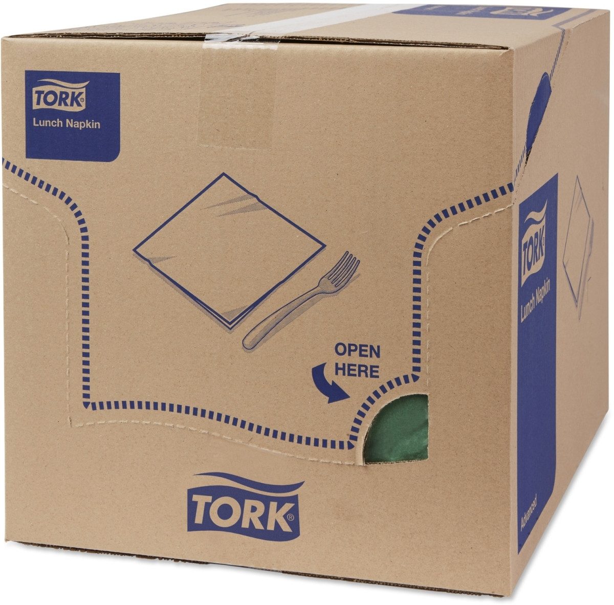 TORK Geschirr-Set Lunchservietten Advanced 33x33cm 1/4 Falz 3-lagig dunkelgrün VE=150 St