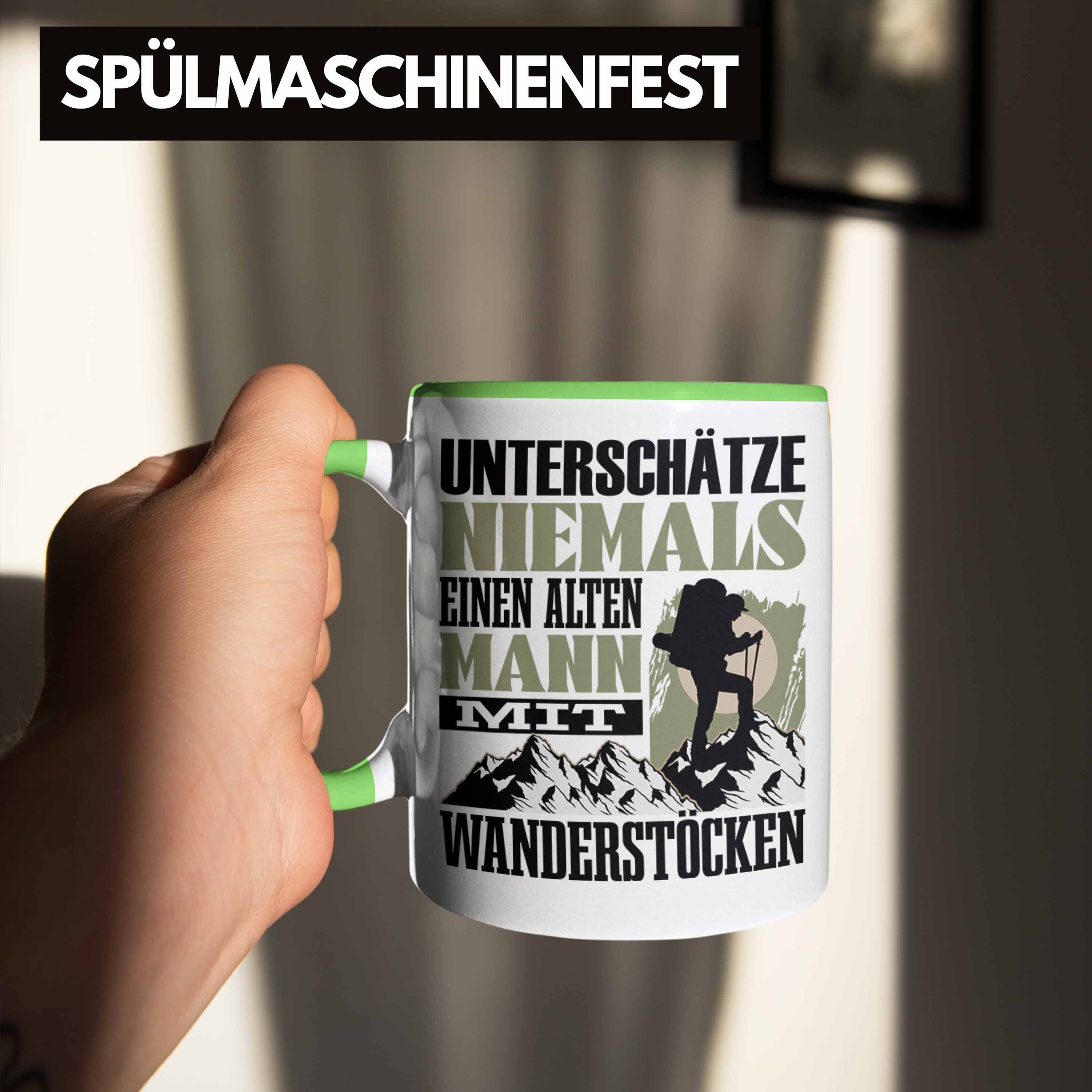 Tasse Geschenk Trendation Unterschätze für Spruch Wander Wanderer Lustiger Niema Grün Tasse