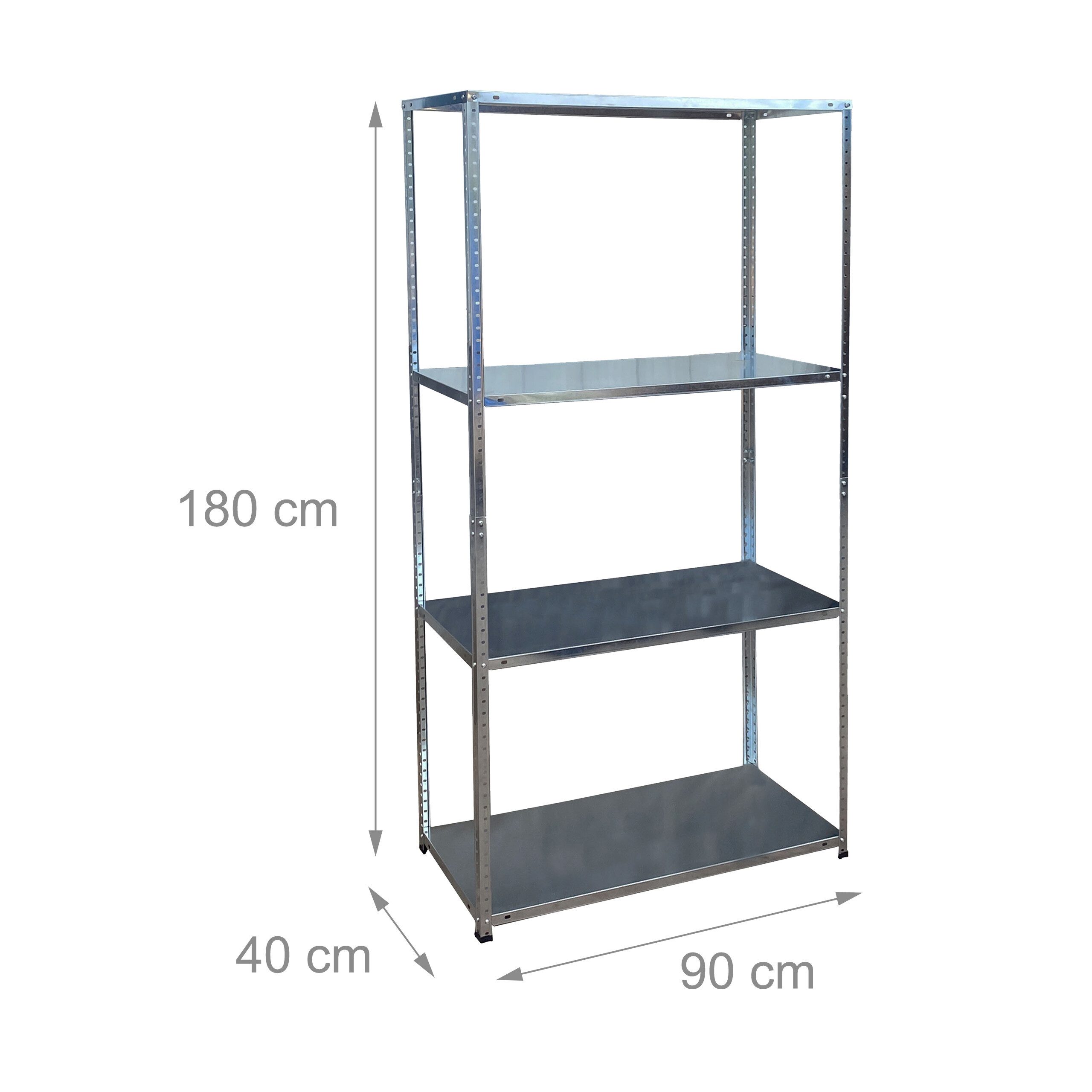 relaxdays Schwerlastregal Lagerregal aus Stahl 160 kg