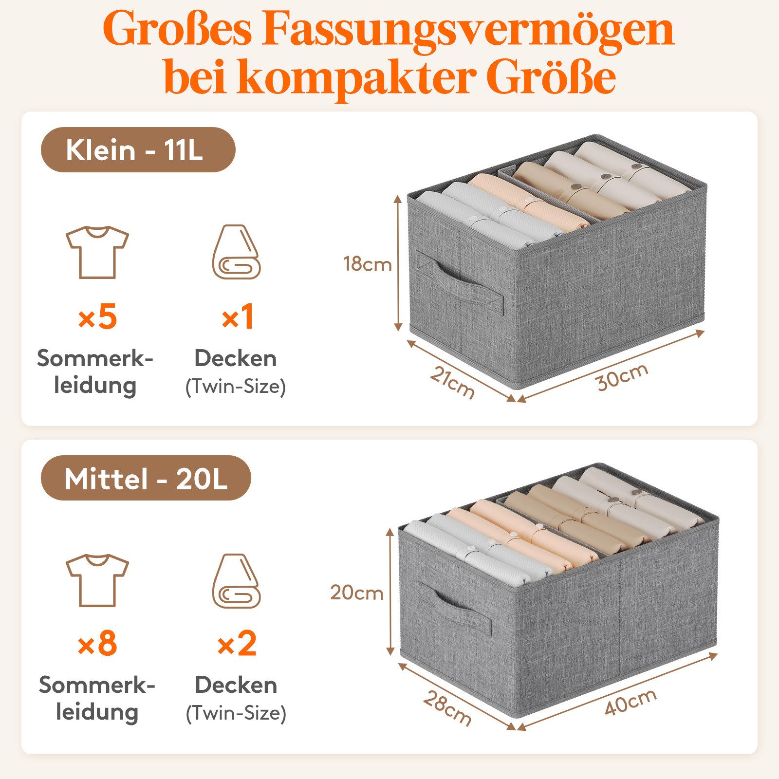 Lifewit Aufbewahrungsdose Groß faltbarer Kleiderschrank, Aufbewahrungskorb günstig online kaufen