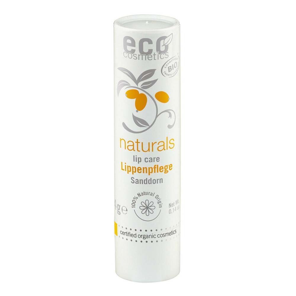 Eco Cosmetics Lippenpflegestift Lippenpflegestift - Sanddorn Pfirsich 4g | Lippenbalsam