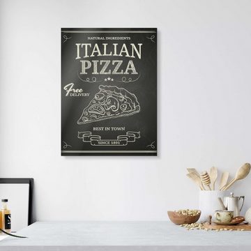 Posterlounge Acrylglasbild Editors Choice, Italian Pizza, Küche Illustration