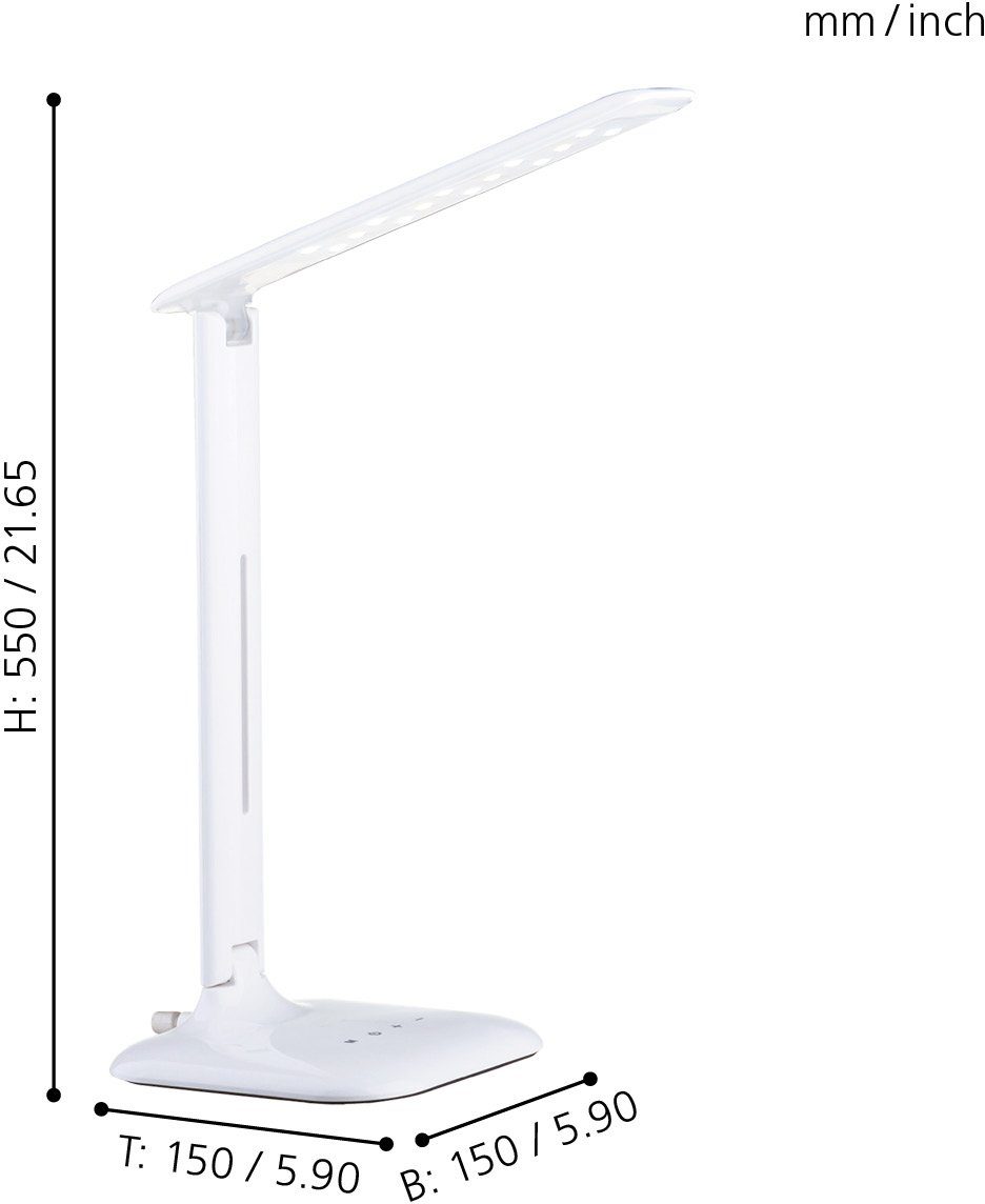 EGLO Tischleuchte CAUPO, Bluetooth, Dimmfunktion, Farbwechsel, günstig online kaufen