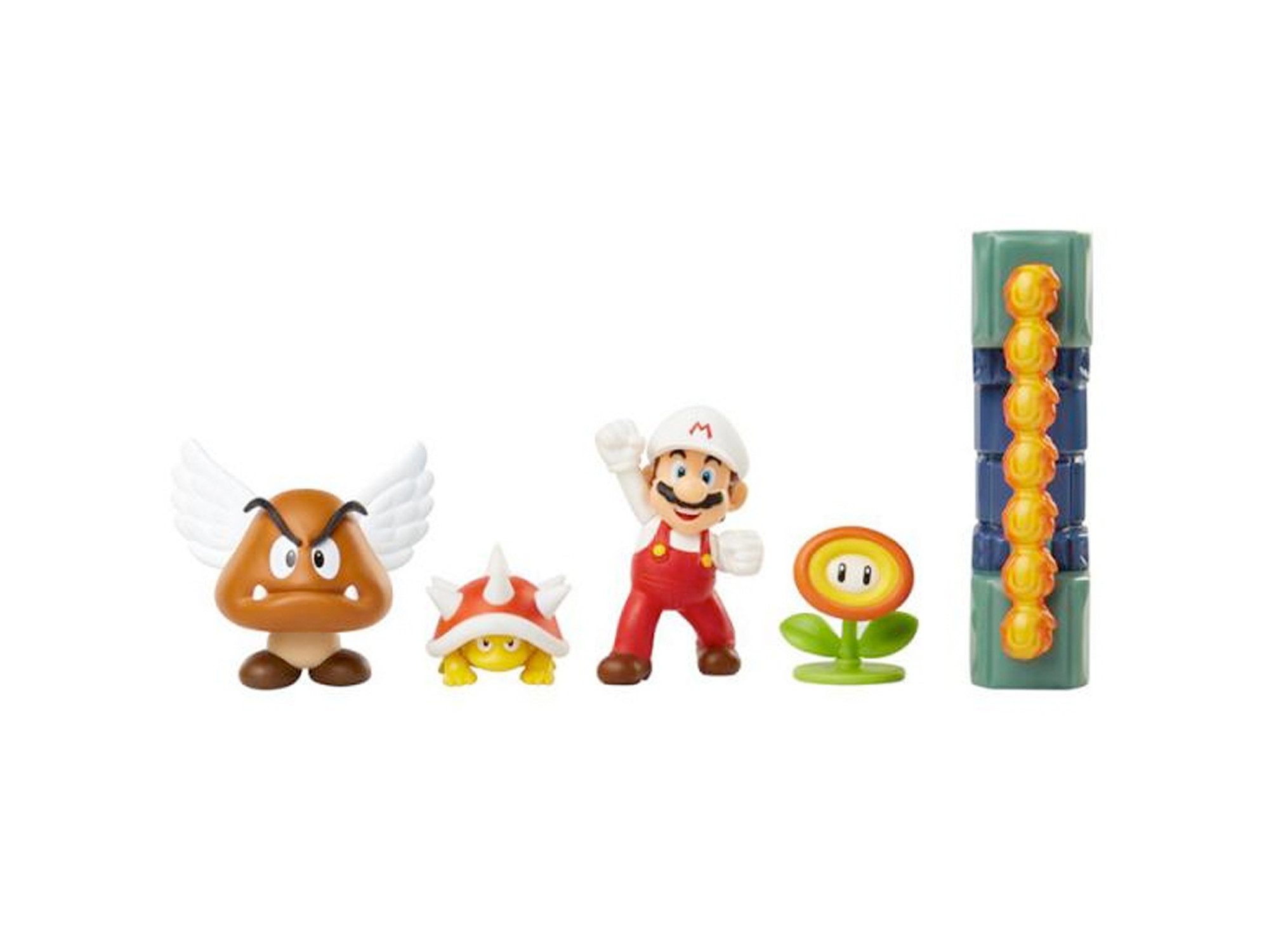 Super Mario Actionfigur Nintendo Super Mario 5er Figuren Set Lava Castle Diorama, 6,5 cm, (5-tlg)
