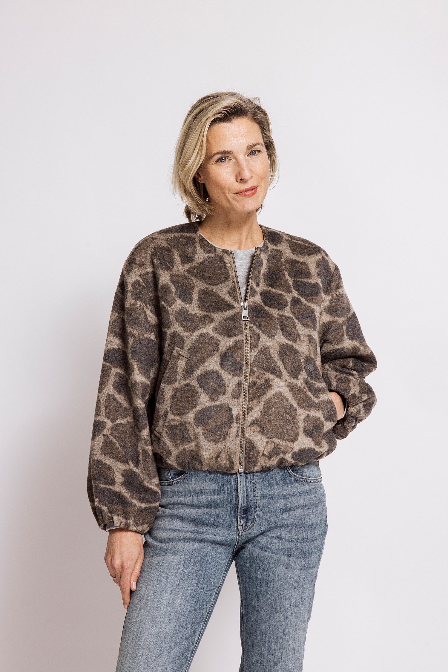 Zhrill Blouson MANOA lässiger Look, mit Eingrifftaschen, hüftlange Passform