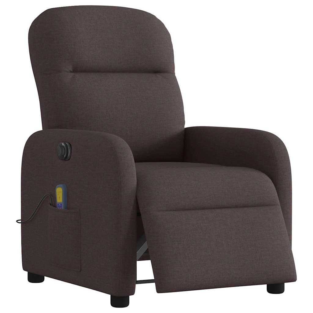vidaXL Sessel Massagesessel Elektrisch Dunkelbraun Stoff günstig online kaufen