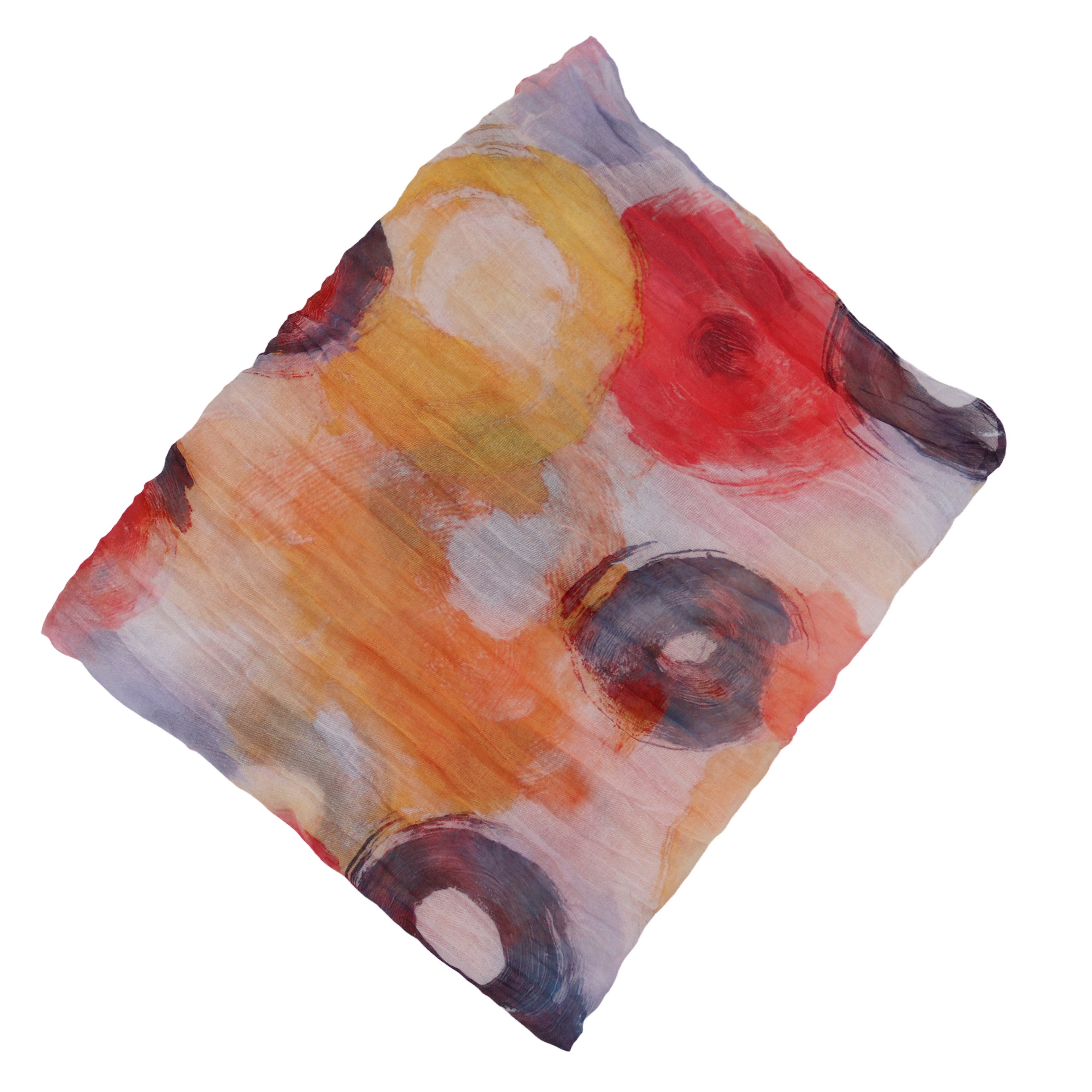 MIRROSI Loop Damen Schal mit Bunt-Muster Weich, Schlauchschal, (zweimal um den hals wickelbar, ca.45x75cm), Damen Halstuch ideal für Frühling, Sommer oder Herbst